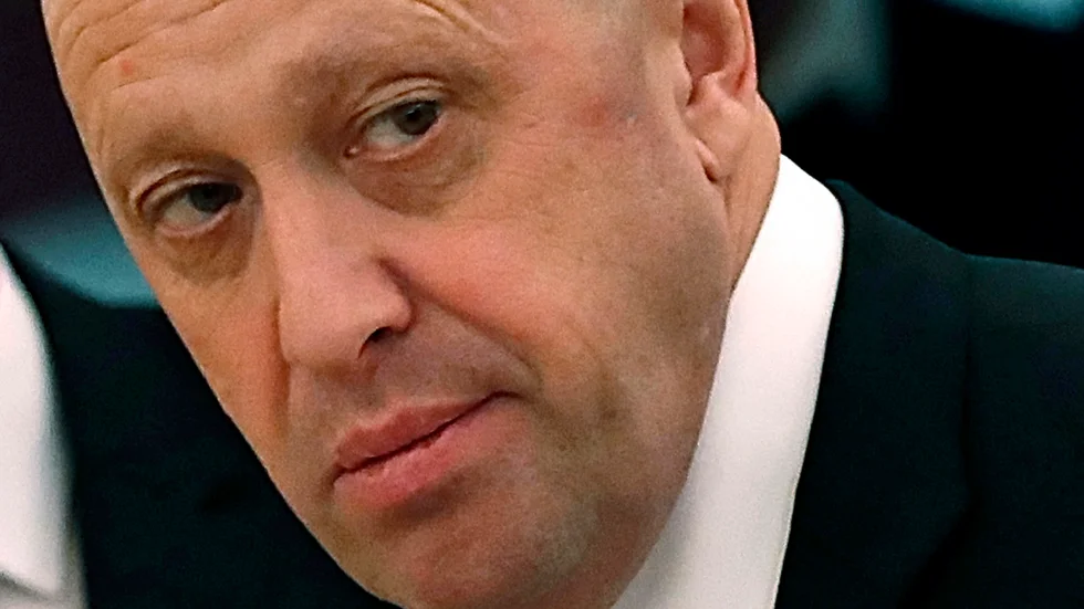 Jevgenij Prigozjin i rollen som affärsman 2017, innan ett möte med president Vladimir Putin. Arkivbild.