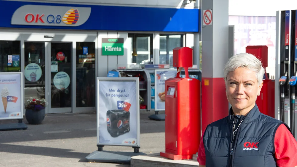 Ellinor Lundström, vd för OK Norrbotten, ser en framtid för bensinstationen även i framtiden.