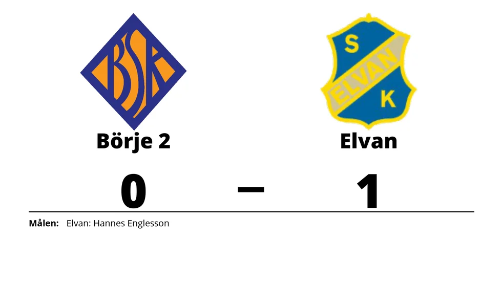Börje SK 2 förlorade mot SK Elvan