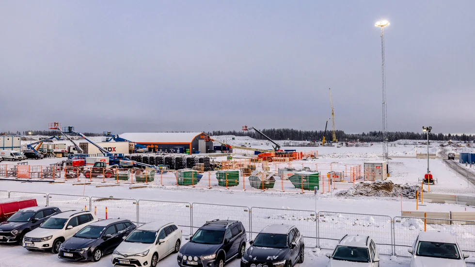 H2 Green Steels industriområde i norra Svartbyn, där stålverket ska byggas.