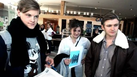 Niclas Högberg, Hannicka Sahlstedt och Isak De Jong.