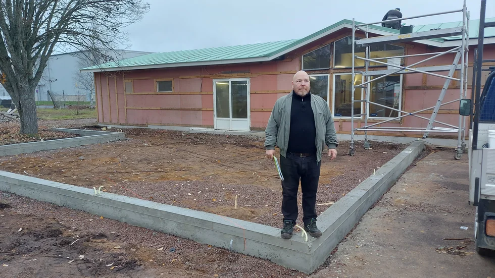 En stor uteservering ska byggas på framsidan av nya Restaurang Mat. Krögaren Stefan Johansson är ivrig att komma igång med verksamheten.