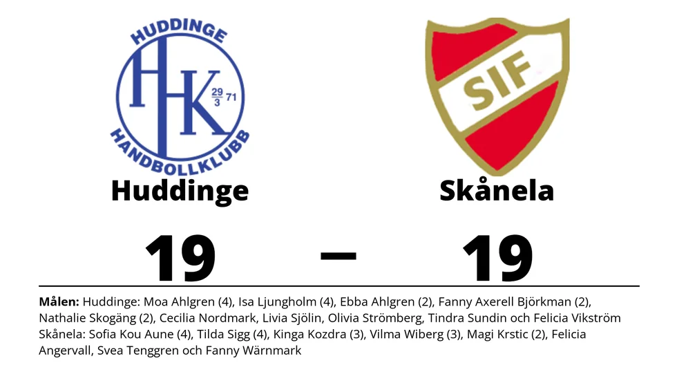 Huddinge HK spelade lika mot Skånela IF