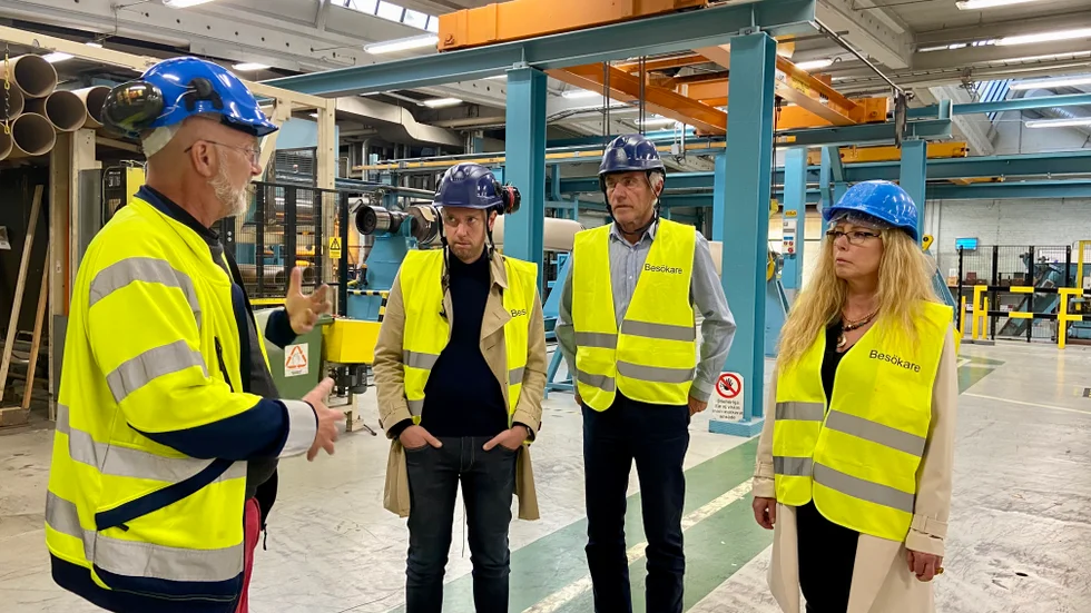 Arvid Sundblad, vd på Fiskeby, hade besök av Olle Vikmång (S), oppositionsråd, Reidar Svedahl, (L) kommunalråd och Pernilla Ljung, kompetensförsörjningsdirektör under måndagen.