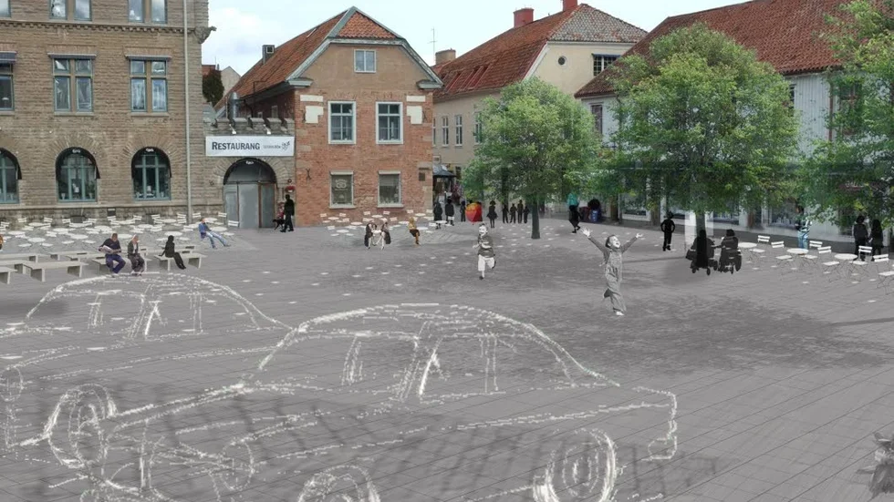 Rådhustorget i Anna Folkessons förslag.