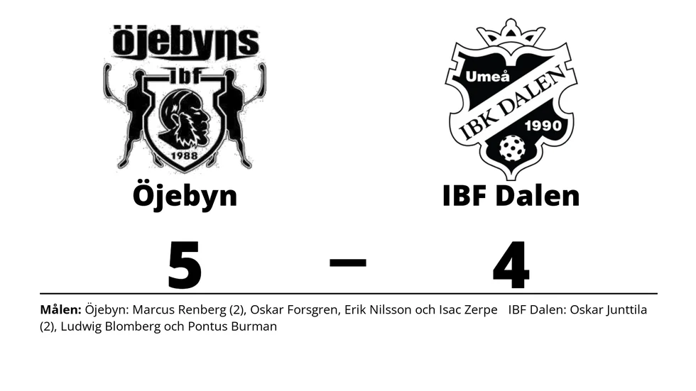 Öjebyns IBF vann mot IBF Dalen