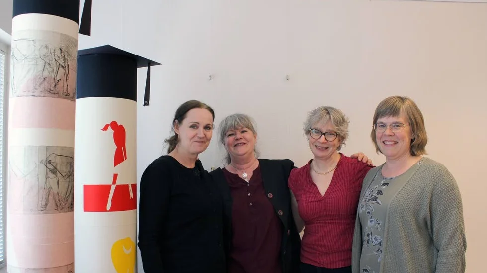 Delar av Östgötagruppen, från vänster Tina Liljegren, Lena Svedjeholm, Margareta Brandin och Anna-Stina Gerdin.