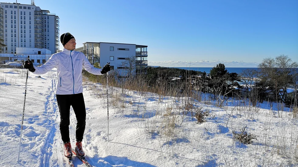 Mikael Gardelin tränade mer skidor förra vintern, då Gotland fick rikligt med snö.