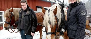 Häst och släde lockar både barn och vuxna