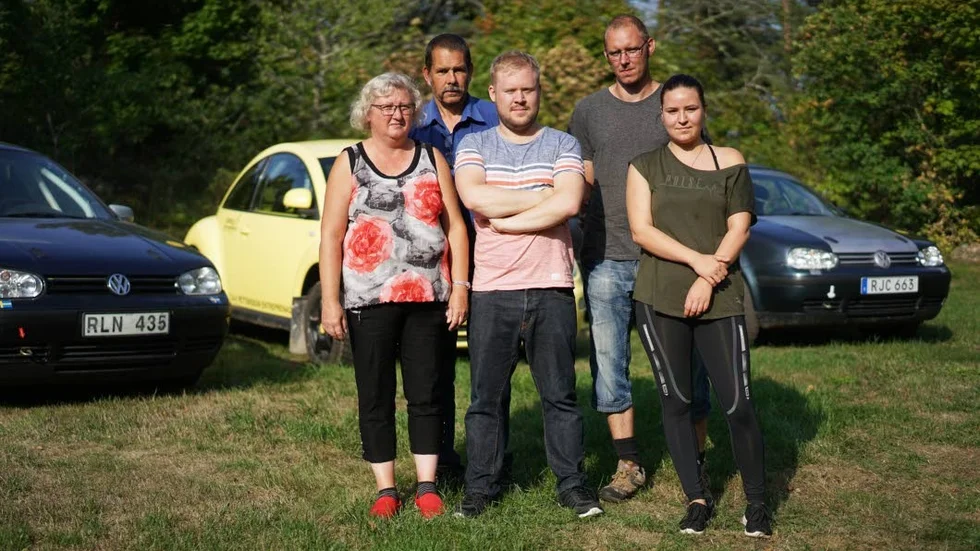 Familjen Johansson, Viktor Nilsson och Elin Olofsson.