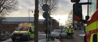 En till sjukhus efter olycka