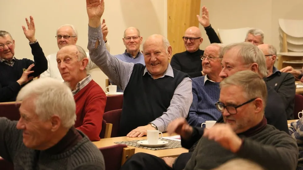 Det brukar bli mellan 50 och 60 deltagare varje gång när kyrkan bjuder in till kvällsmacka för män.
