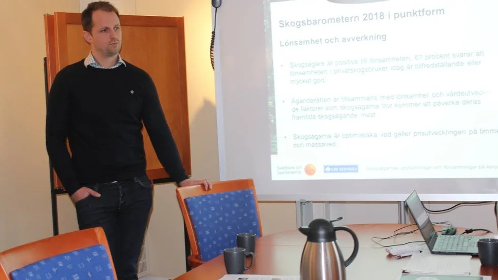 Fredrik Rosén, LRF Konsult, sa att över hälften av skogsägarna inte har några lån alls