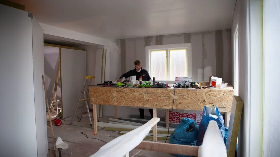 Här börjar den nya delikatessbutiken med inriktning på skaldjur att ta form.