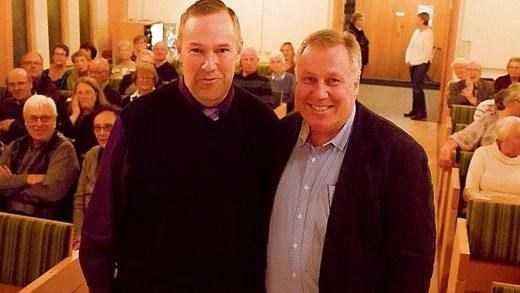 Biståndsansvariga Rickard Klerfors och direktorn Anders Holmefur.