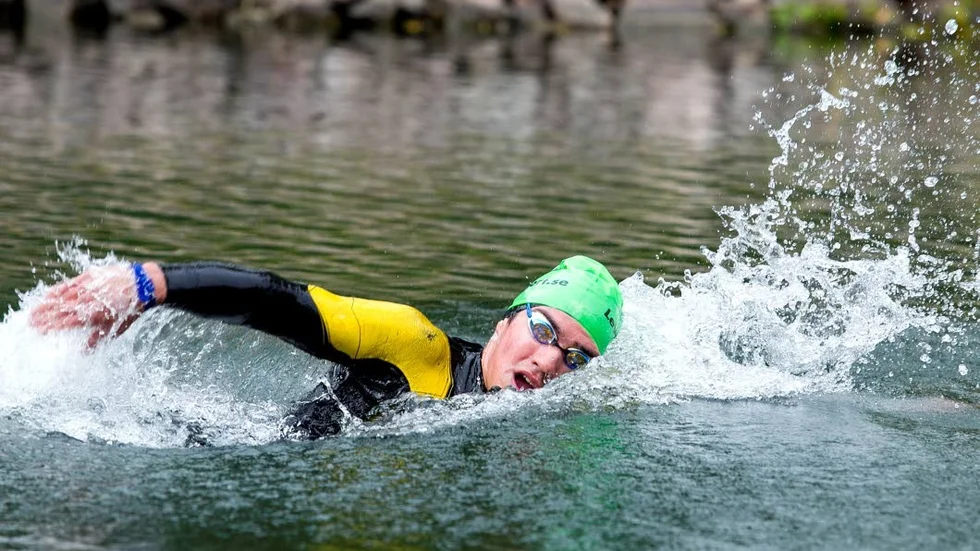 Västerås Vasco Vilaca vann herrklassen i Motala Kanalsim. En perfekt uppladdning inför VM i triathlon menade han.