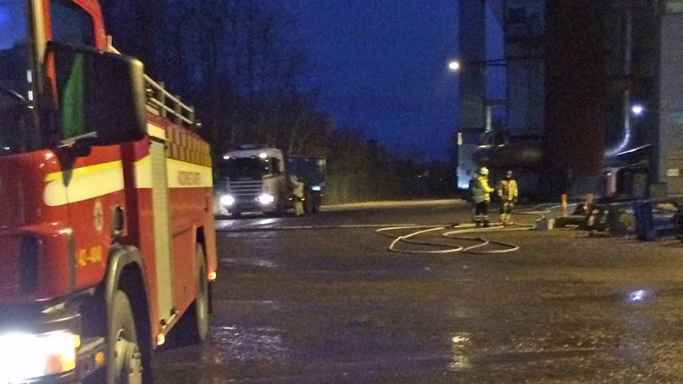 En brand bröt på fredagsmorgonen ut på kraftvärmeverket i Motala.