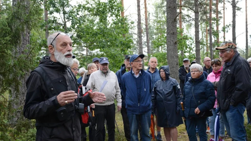 Det var många åhörare som sammlades för att lyssna på Thorbjörn Svahns historielektion.