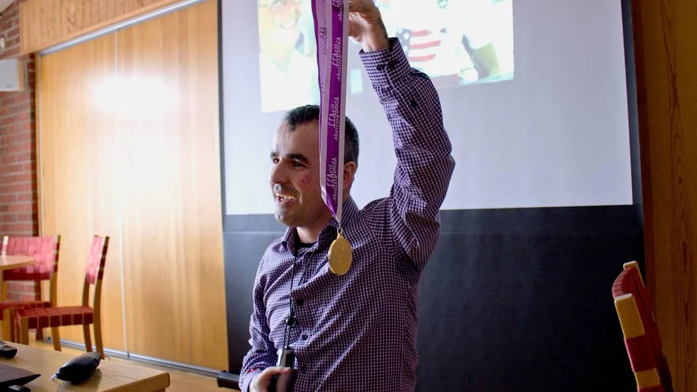Guld. En av medaljerna från Special olympics.