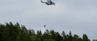 Helikopter upptäckte branden