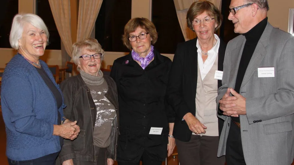 Styrelsen. Monica Roback, förre kassören Ulla Andersson, Ulla Nisser, Catarina Blackert och Gunnar Språng.