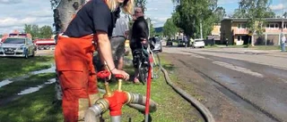 Verkstad totalförstörd