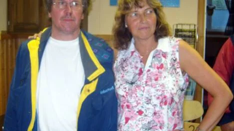 Pokermästare i Purnuvaara, Inger Blom och tvåan Lars Nordström.