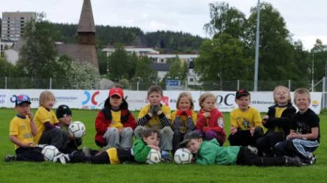 Mycket spring i benen hade yngsta gänget, 6-7 åringarna som var tolv stycken i gruppen.