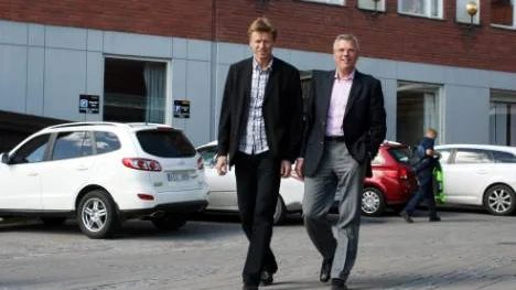Jörgen Eriksson från Invest in Norrbotten och Per-Erik Sandlund, generaldirektör för Invest Sweden vill locka investerare till Norrbotten. FOTO: Alexander Linder