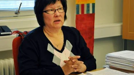 Ingrid Inga, ordförande i Sametinget, är bekymrad över att Sverigedemokraterna har uttalat att de vill lägga ned Sametimget.FOTO: Åsa Junkka