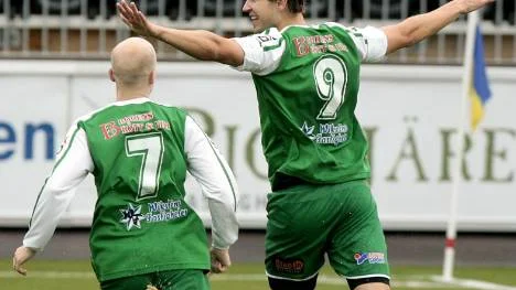 Målsprutaren Bergdahl gjorde en Zlatan i repris. "Det var nästan skrattretande hur det påminde om Zlatans mål", säger han.FOTO: Kurt Engström
