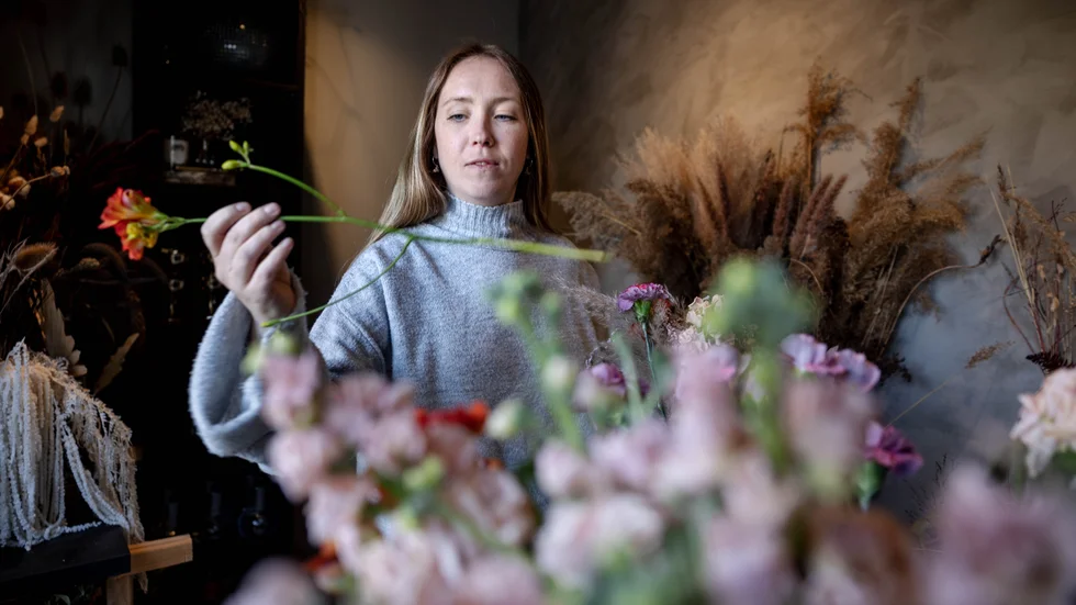 Hanna Walldén, Bålsta, sadlade efter 10 år inom förskolan om och blev florist,
