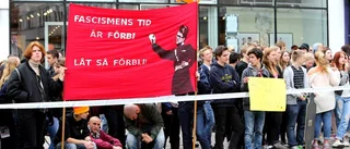 Fredliga protester vid Åkessons besök