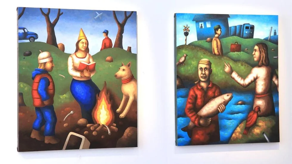 "Around the fire" och "By the station".