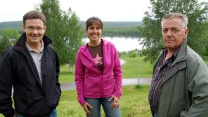 Tre som tror på Edeforsbygden: Håkan Stenmark (t v), Annika Berggren och Ingemar Karlsson. De är alla delaktiga i projeket "Utveckling Edefors". FOTO: leif hammarström