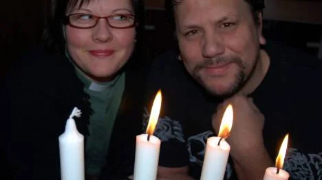 Kirsi Pahkakangas och Andreas Hyttsten ser fram emot julfirande med många kalixbor.