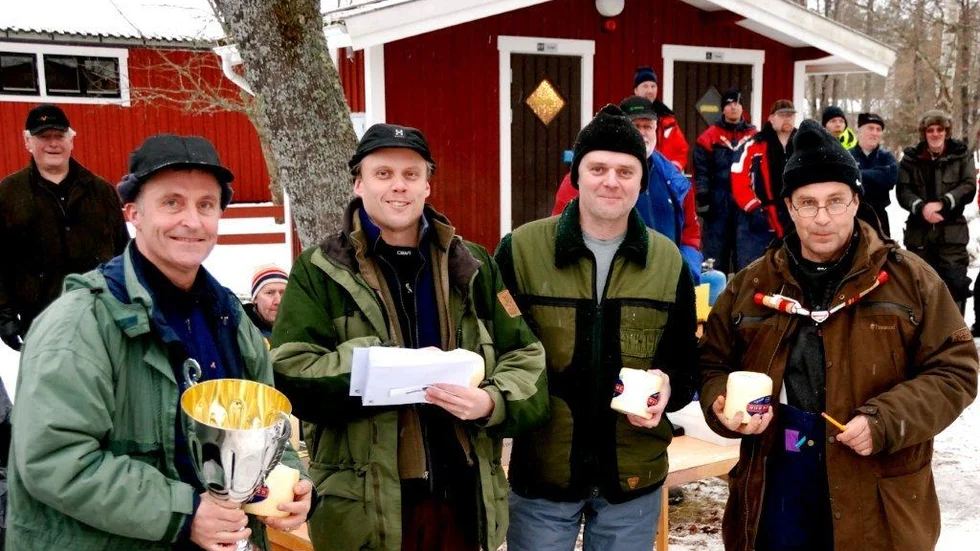 Segrande laget: Kent Adell, Peter Adell, Bo Alenius och Henry Hermansson
