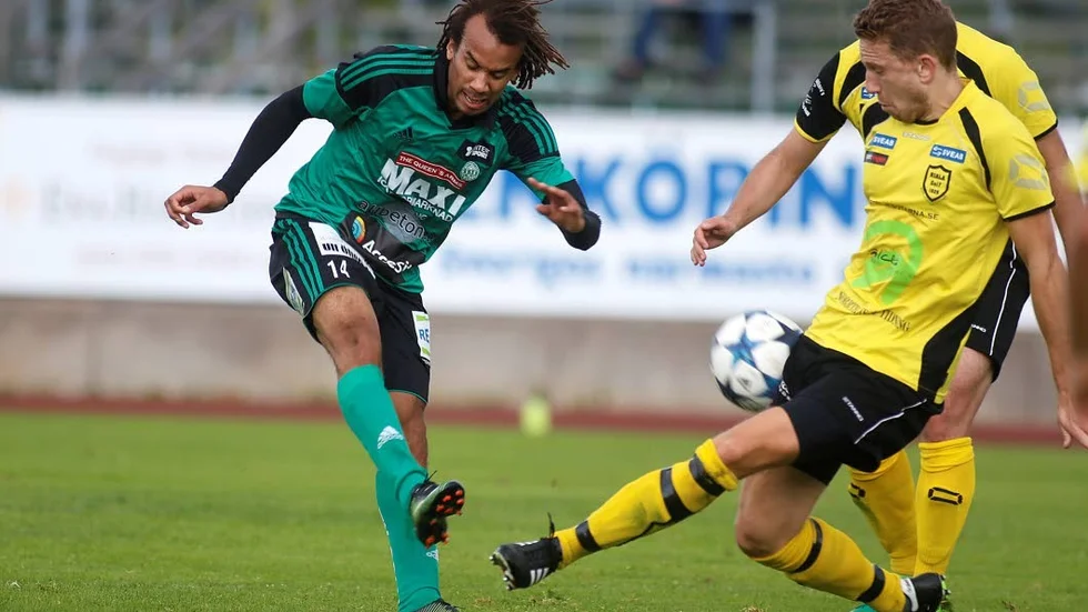 Skadad. Alexander Persson-Njie ådrog sig en fotskada.