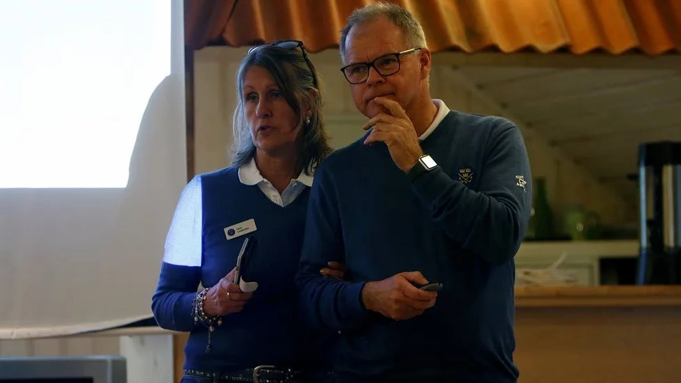 Lena Lindström och Johan Kannerberg från Svenska Golfförbundet talade om golfens möjligheter.