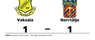 Oavgjort för Vaksala hemma mot Norrtälje