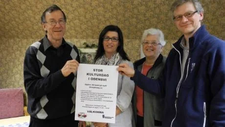 Några av arrangörerna av den kommande 60-talsdagen.  Lennart Tildemyr, Elin Elmqvist, Hillevi Andersson och Per-Inge Lindersson.