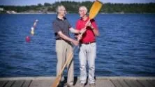 Stig Andersson och Harry Johansson var för 60 år sedan med i det Västervikslag som vann VM i kanot. Även paddeln var med den 6 augusti, 1950, i Köpenhamn.