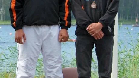 Adam och Joakim  fick återigen ta plats på pallen. Foto: Privat