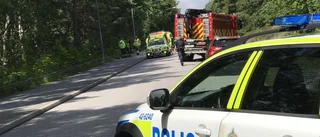 Bil välte vid trafikolycka