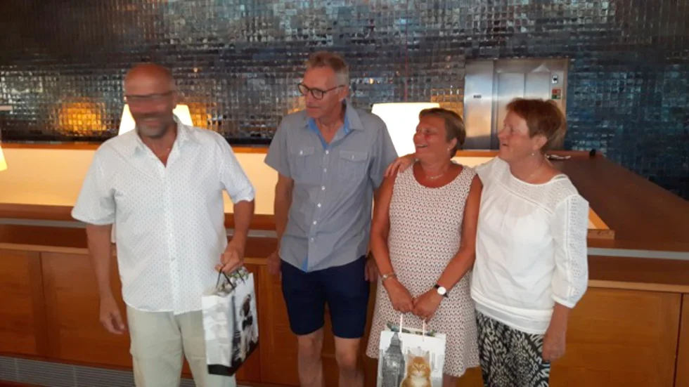 Firade 40 på Azorerna. På bild: Erland, Kurt-Åke, Marie och Elvy