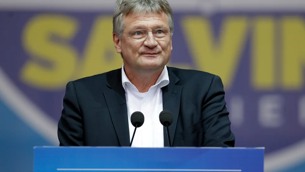 AFD:s partiledare Jörg Meuthen lämnar partiet i protest. Arkivbild.