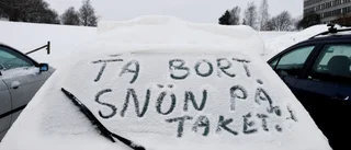 Hela bilen ska hållas ren från snö