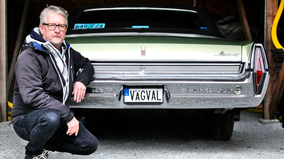 Tomas Jönssons Ford Mercury har skylten "Vägval" av flera anledningar har det visat sig. 