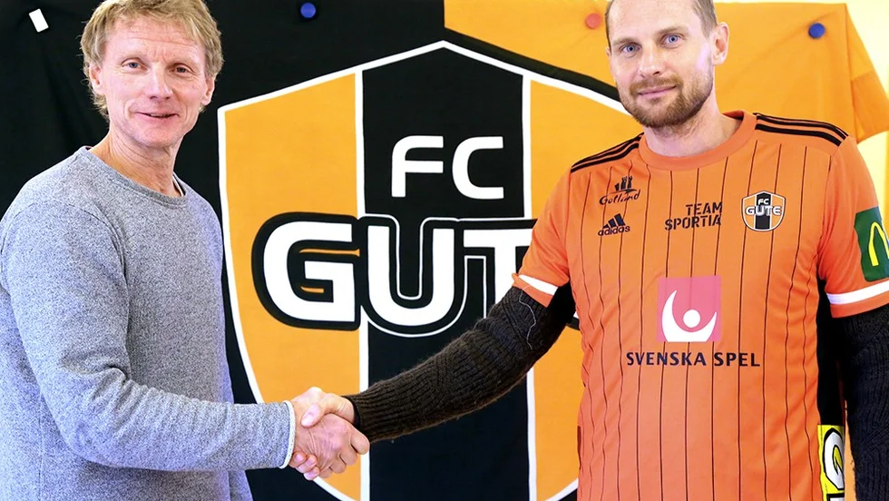 Gutes sportchef Leif Eiranson tillsammans med den nye tränaren Richard Spong som ska dela huvudansvaret för A-laget tillsammans med Christophe Lallet.