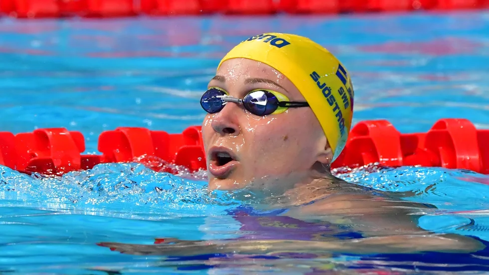 Sarah Sjöström var missnöjd med sin tid på 50 meter fritt trots seger och världsårsbästa. Arkivbild.